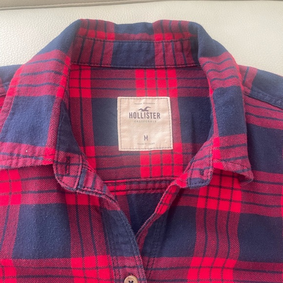 Hollister Red and Blue Plaid Button Down Shirt - Picture 4 of 6